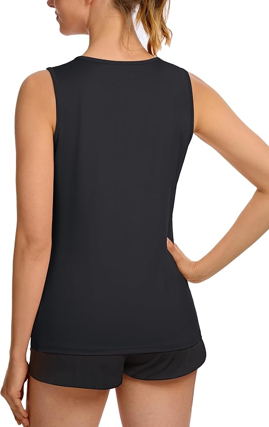 TACVASEN Women's UPF 80+ Workout Tank Top Sleeveless Quick Dry Sun Protection Hiking Athletic Gym Yoga Running Shirts