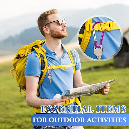 300 Pcs 2" Carabiner Bulk Spring Snap Hooks Bulk Aluminum Alloy Clip Keychain for Hanging Camping Hiking Traveling Fishing Outdoor Activities