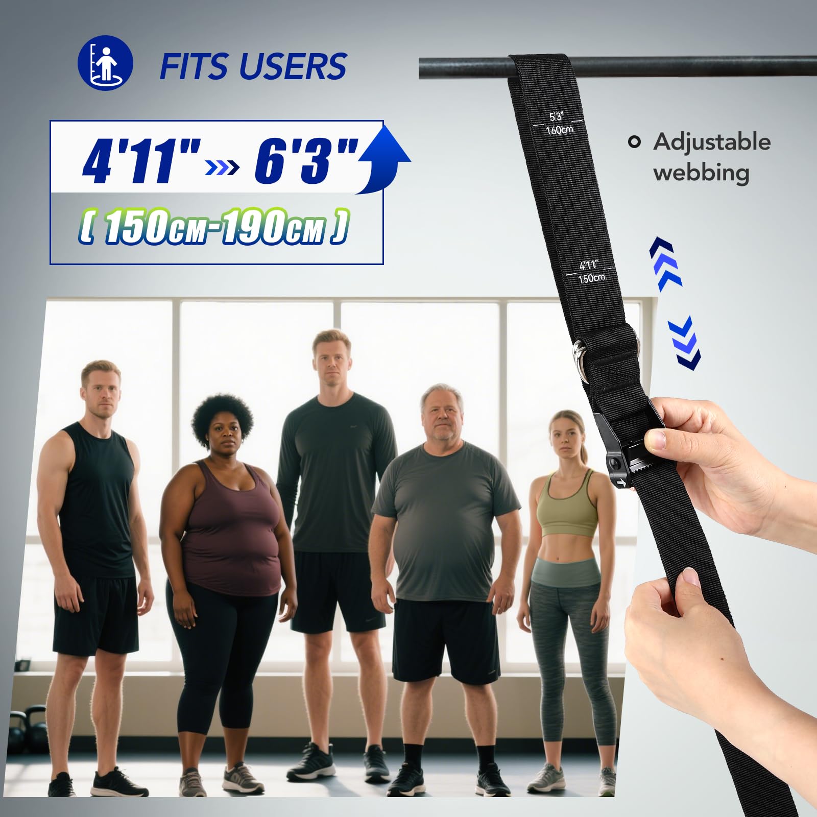 ALongSong Pull Up Assistance Bands with Foot Support Pedal - Upgraded Heavy Duty Resistance Bands
