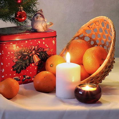 3x4 Inch White Pillar Candles, 3 Packs Unscented Dripless Smokeless Cylinder Candles for Christmas, Wedding, Party, Home and Dinner Table, 45 Hours Burn