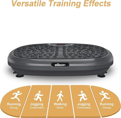 EILISON FitMaxx 3D XL Vibration Plate Exercise Machine - Whole Body Workout Vibration Platform w/Loop Bands - Lymphatic Drainage Machine for Weight Loss, Shaping, Wellness, Recovery