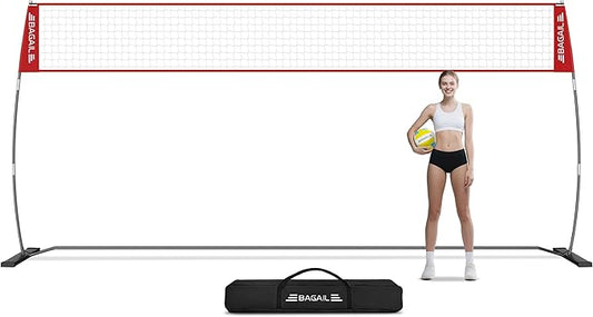 BAGAIL Volleyball Net, 12ft/20ft Portable Volleyball Net for Backyard - Adjustable Height