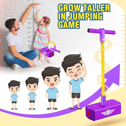CUUGO LET'S GO! CG Jumping Promotes Growing Taller- Pogo Stick Foam Pogo Jumper for Kids, Toys for 3-12 Year Old Boys Girls Outdoor Toys Indoor Toys Fun Gifts Christmas Stocking Stuffers Gifts