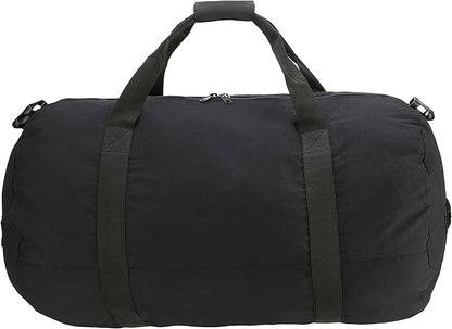 WHITEDUCK Heavy Duty Canvas Duffel Bag for Men and Women - Foldable Military Army Style Duffel Bag, with Full Length Zipper- Outdoors, Travel, Gym & Storage