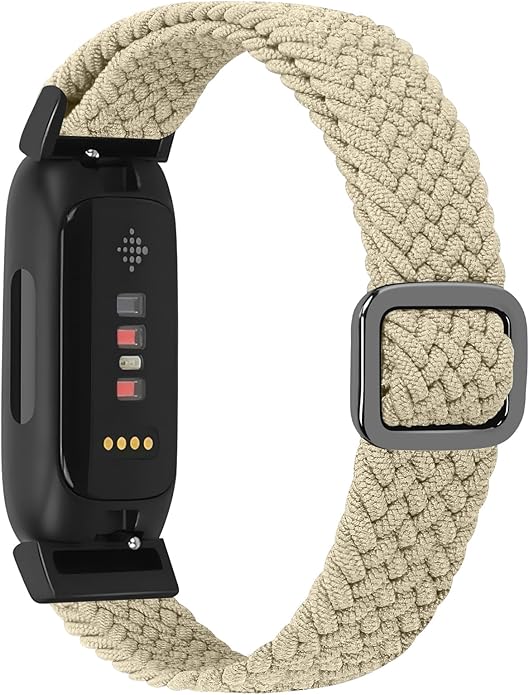 Tiptops Braided Nylon Bands Compatible with Fitbit Inspire 3/Inspire 2/Inspire/Inspire HR/Ace 2/Ace 3, Adjustable Loop Stretchy Straps Replacement Wristbands for Fitbit Inspire Women Men