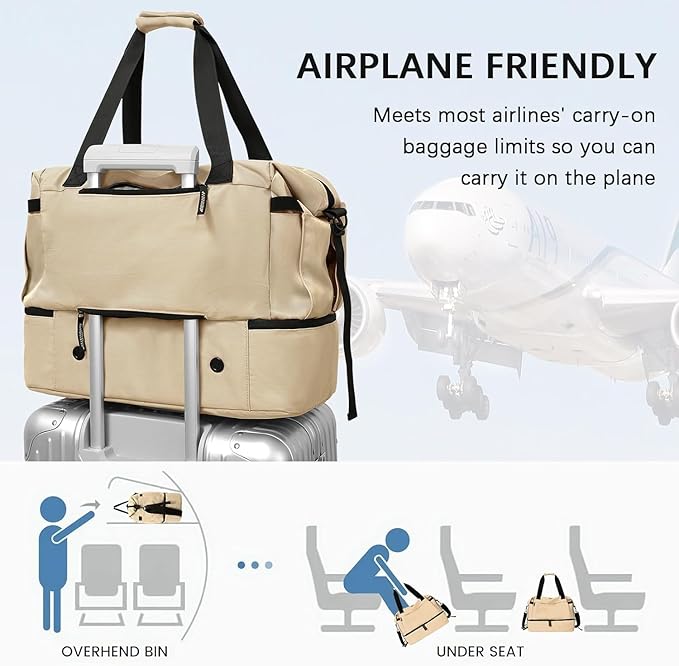 Gym Bag for Men Women, Tactical Travel Duffel bag with Removable Dividers & Shoe Compartment, Weekender Carry on Bag with Toiletry Bag, Overnight Range Bag for Workout Soccer Yoga Gym