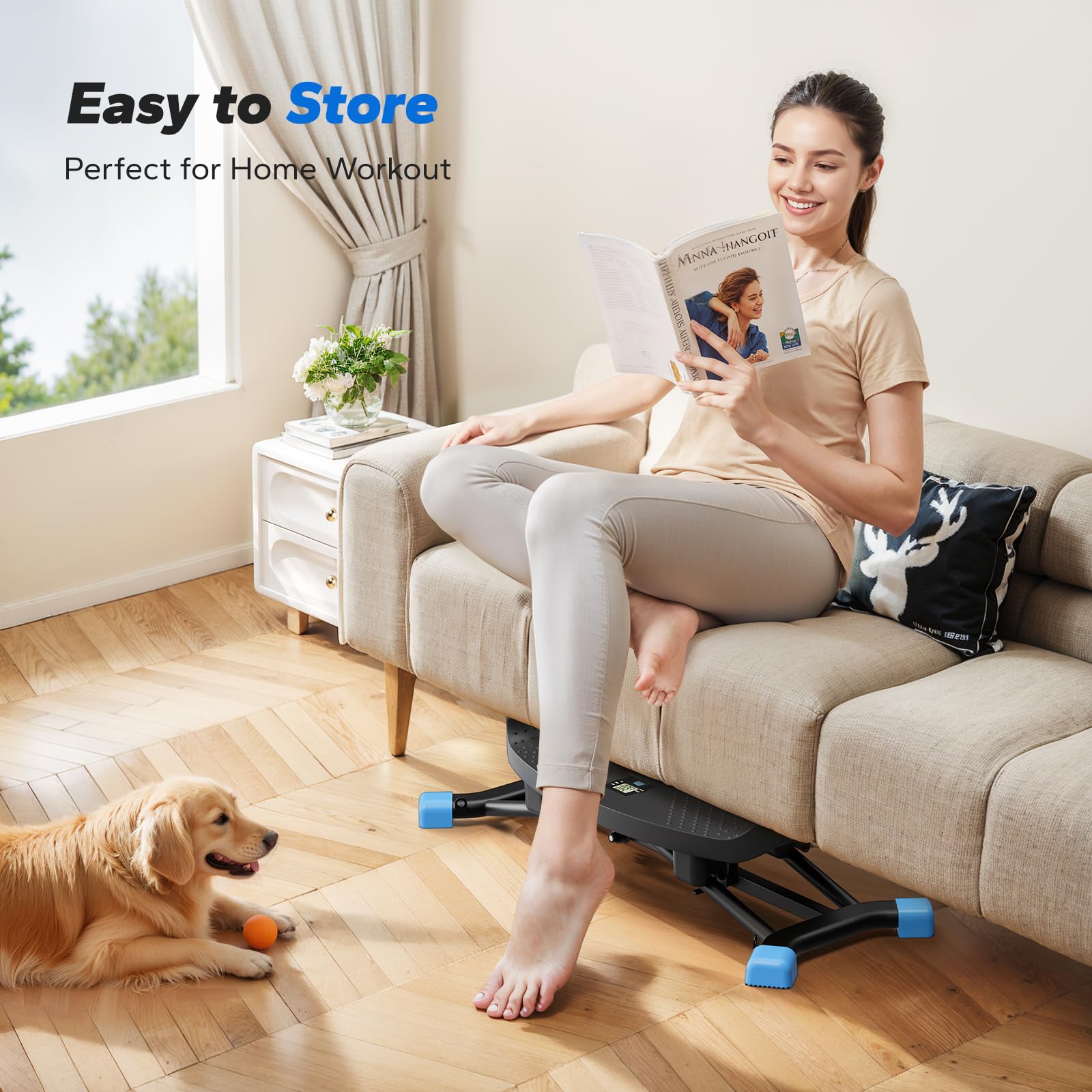 MERACH Balance Board for Adults, Rocking Stepper with Resistance Bands