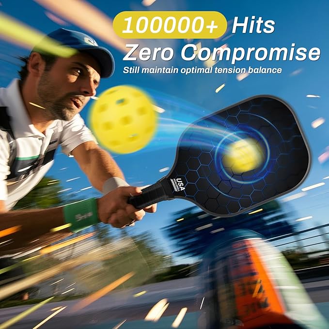 99.9% T300 Carbon Fiber Lightweight Pickleball Paddles Set of 2 Indoor Outdoor Games Equipment Beginner Intermediate Pro Sports Accessories Gifts