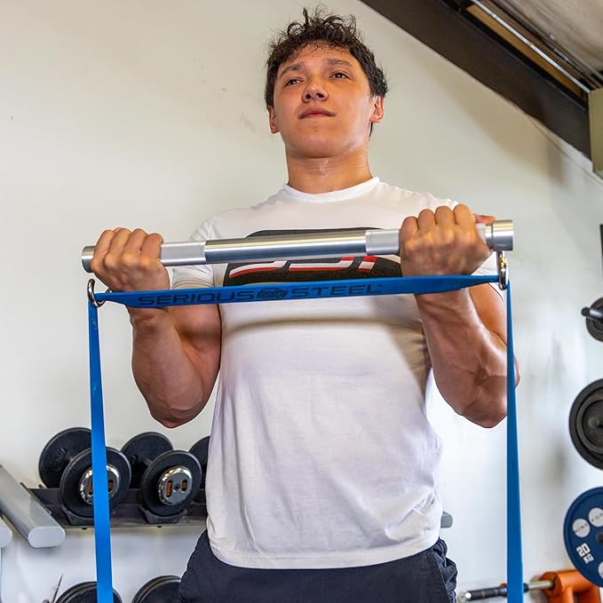 Serious Steel Fitness 37" Resistance Training Bands (Portable Exercise Band System Training Bands- Great for Individuals Looking for Tension Throughout The Exercise)
