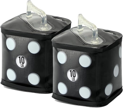 Travel Dumbbells, Water Filled Dumbbells Set, Fitness Exercise Dice 15/20 lbs, Portable Fitness Equipment, Fun for Strength Training, Core Training