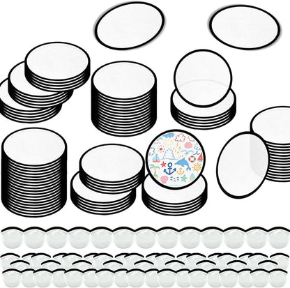 Foldable Flying Disc Fans Set with Bags, 9.8 Inch Black Egde Fabric Beach Flying Disc for Wedding Gift Party Favors Outdoor Activity