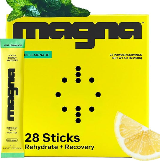 MAGNA Electrolyte Powder Drink Mix for Hydration, Energy & Focus Support with Magnesium L
