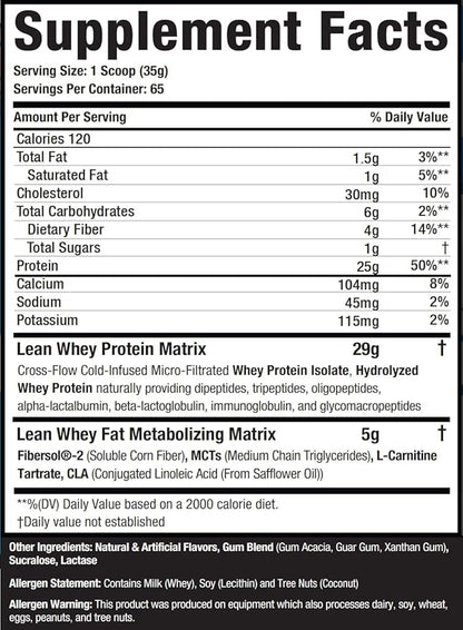 Musclesport Lean Whey Revolution??Protein Powder - Whey Protein Isolate - Low Calorie, Low Carb, Low Fat, Incredible Flavors - 25g Protein per Scoop - 5lb Vanilla Ice Cream