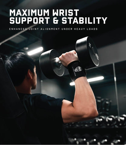 Gymreapers Weightlifting Wrist Wraps (Competition Grade) 18" Professional Quality Wrist Support