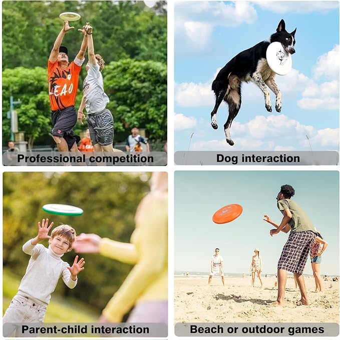 Sports Flying Disc - Compeition Flying Discs for Beach, Backyard, Lawn, Park, Camping and More - Great for All Ages Outdoor Flying Disc Training