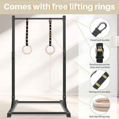 Pull Up Station, Bongkim Power Tower Portable Pullup Bar Station, Pull Up Bar for Home Gym, Pull Up Tower Station 330LBS