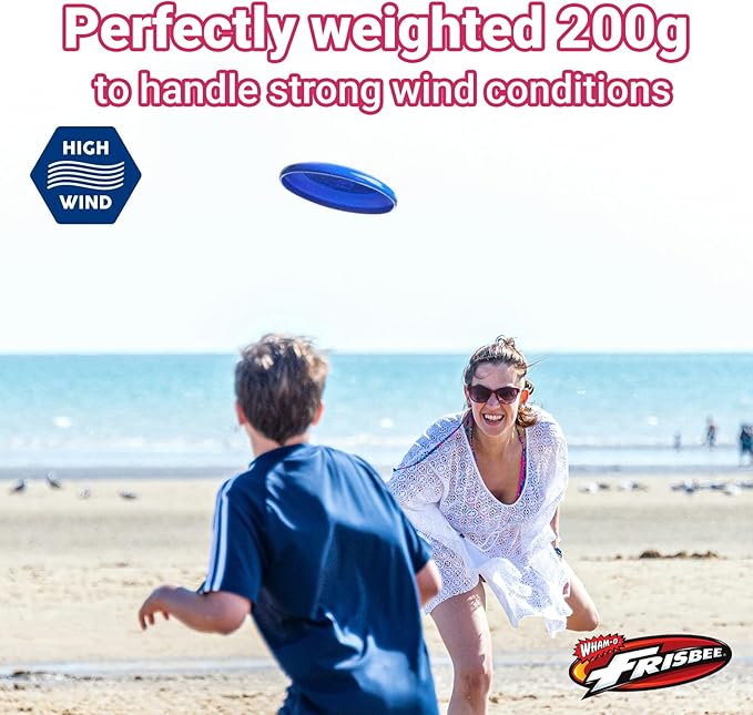 Wham-O Frisbee Heavyweight 200g, 11 Inch Flying Disc, Long Distance, Durable and Stable Sports Disc for Outdoor Activities and Family Fun
