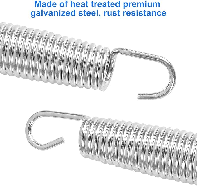 40 Pack Trampoline Springs 5.5” Heavy Duty Galvanized Steel Replacement Trampoline Parts Springs with T Hook, Great for Outdoor Trampoline Aotob, Skywalker, JumpKing, UpperBounce, SkyBound