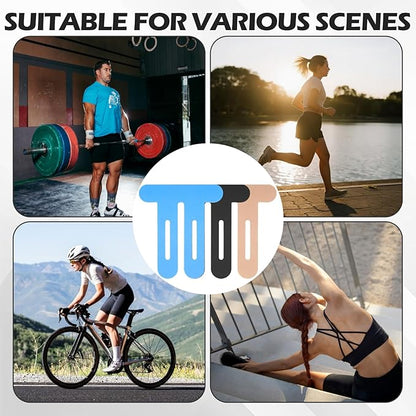 12 Pcs Precut Kinesiology Tape for Knees，Knee Tape for Knee Pain Relief Pre Cut，Waterproof, Breathable, Hypoallergenic Athletic Tape for Support and Protection (Rice-White)