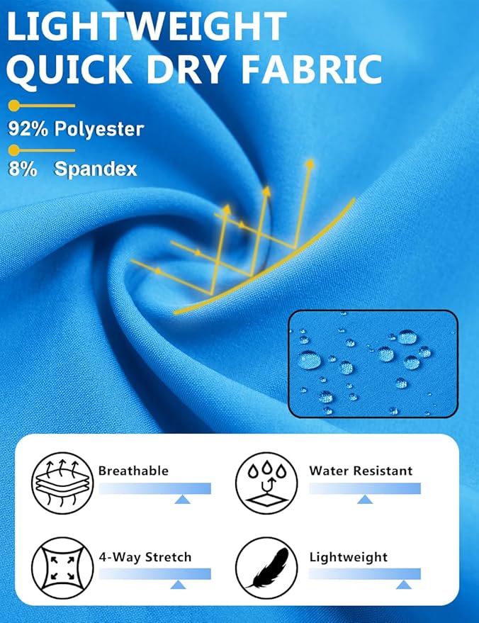 TACVASEN Men's Running Athletic Shorts 9" Quick Dry Workout Gym Shorts Lightweight Summer Shorts 3 Zipper Pockets