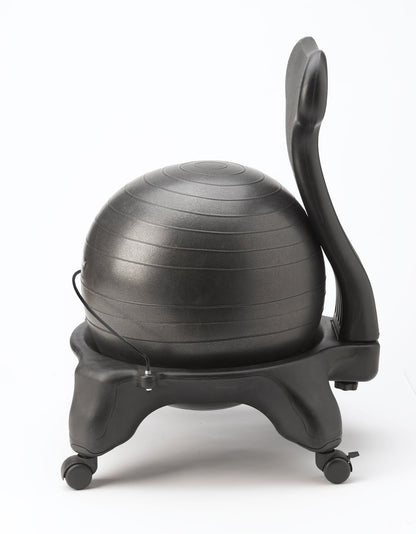 Gaiam Classic Balance Ball Chair, Stability Seat (Black)