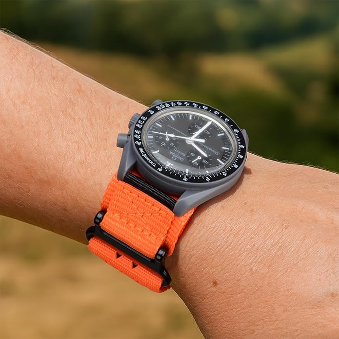 TStrap Nylon Sport Watch Band - Black Quick Release Watch Straps for Men Women - Athletic Military Smart Watch Bracelet Replacement - Correa para Reloj Hombre - 18mm 20mm 22mm