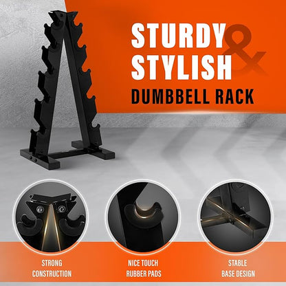 YES4ALL Dumbbell Rack Stand Only, 5 Tier A Frame Weight Rack for Dumbbells