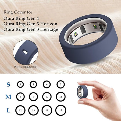 15 Pack Cover Compatible with Oura Ring Gen 4/Gen 3 Horizon/Gen 3 Heritage, Anti-Scratch Silicone Case for Oura Ring Protector for Women Men Working Out Gym, Support Charging with Cover on