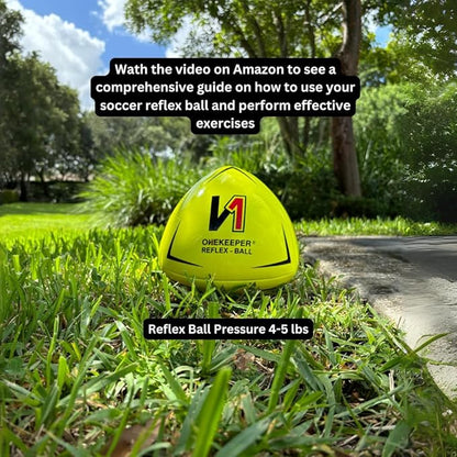 Soccer Reflex & Reaction Ball - White, Orange, Blue, Pink, and Fluo Yellow, Agility and Coordination Training for Kids and Juniors (Pump Not Included)