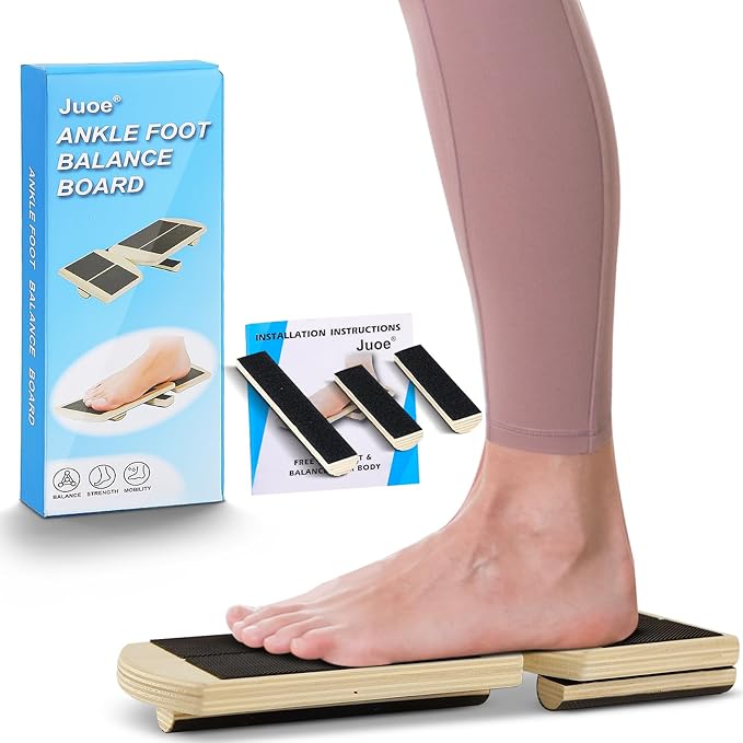 Juoe Ankle Foot Strengthener Trainer for Sprained Ankle,Balance Board,Stability Exercises,Physical Therapy,Plantar Fasciitis Relief,Posture Corrector,Balance Training,Anti Slip Wobble Board