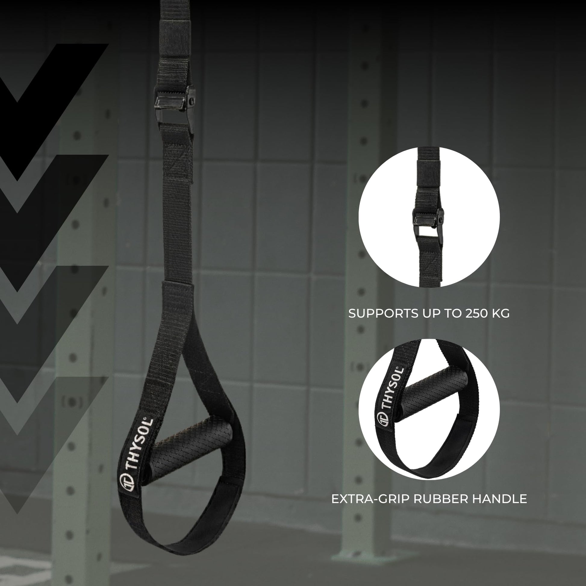 THYSOL Resistance Trainer Pro Xtreme Straps Army | Sling Trainer Set with Adjustable Door Anchor |