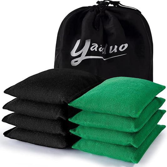 Set of 8 Regulation Cornhole Bags Double Sided, Weather Resistant Bean Bags for Cornhole Toss Game