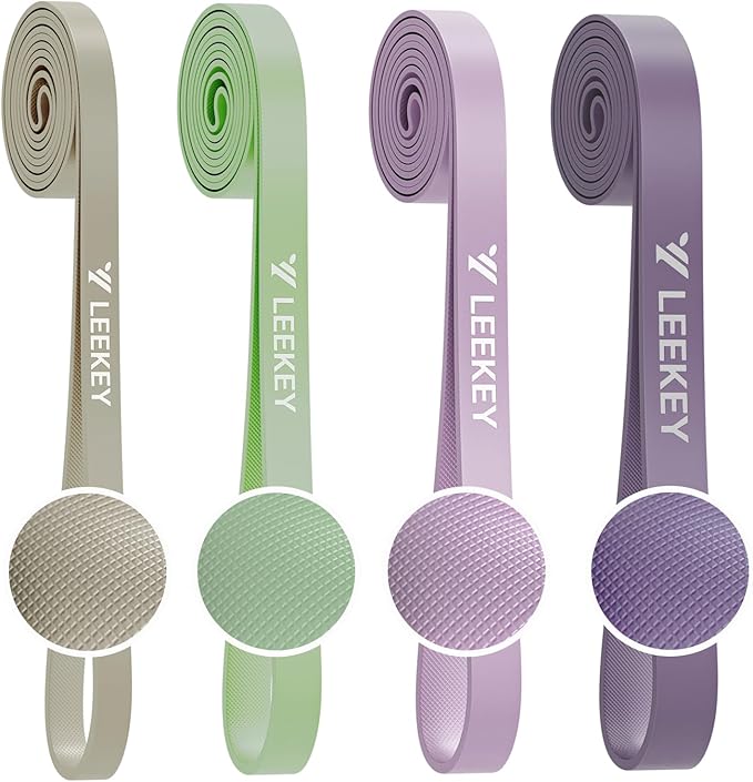 LEEKEY Resistance Bands Set for Pull-Up Assistance & Full-Body Training, Multi-Level Exercise Bands with Bag for Home Workouts, Physical Therapy, Strength Training (Men/Women)