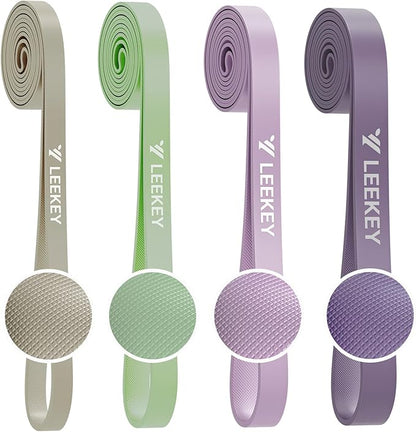 LEEKEY Resistance Bands Set for Pull-Up Assistance & Full-Body Training, Multi-Level Exercise Bands with Bag for Home Workouts, Physical Therapy, Strength Training (Men/Women)