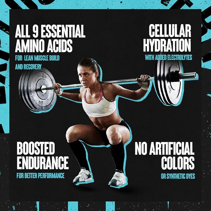 Animal Juiced Amino Acids - BCAA Powder EAA Matrix Plus Hydration with Electrolytes and Sea Salt Anytime Recovery and Improved Performance, Orange Flavor, 30 Servings