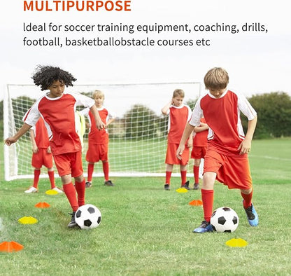 Soccer Agility Training Equipment Set, 12 Rung 20Ft Agility Ladder, 12 Disc Cones, 4 Steel Stakes, Solo Soccer Trainer, Jump Rope - Speed Training Equipment for Soccer Football Basketball