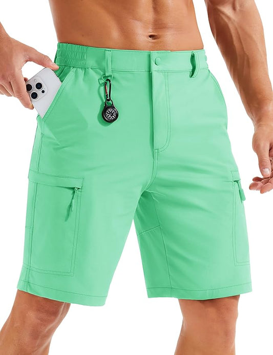 MAGCOMSEN Men's Hiking Cargo Shorts Quick Dry Lightweight 9" Golf Shorts Summer Casual Work Outdoor