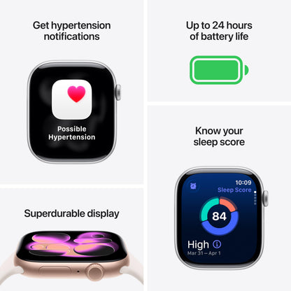 Apple Watch Series 11 [GPS 42mm] Smartwatch with Rose Gold Aluminum Case with Light Blush Sport