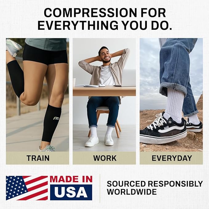 Calf Sleeve for Pain Relief | Calf Guard for Running, Cycling, Nurses, and Sports