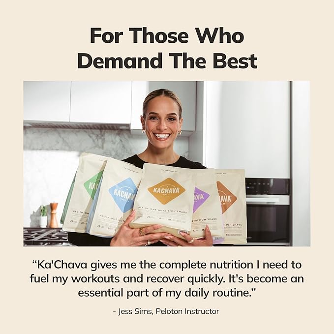 Ka?™Chava All-In-One Nutrition Shake Blend, Strawberry, 15 Servings, 85+ Superfoods & Nutrients, Greens Plant-Based Powder Protein Drink, Digestive Enzymes & Probiotics, Vegan Dairy Gluten Free