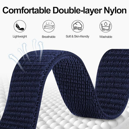 22mm Sport Ankle/Arm Band Compatible with Amazfit Helio, Quick Release Breathable Nylon Bicep Strap Replacement for Garmin Venu 3/Venu 2/Vivoactive 4 & Forerunner 570-47mm/265/255/255 Music