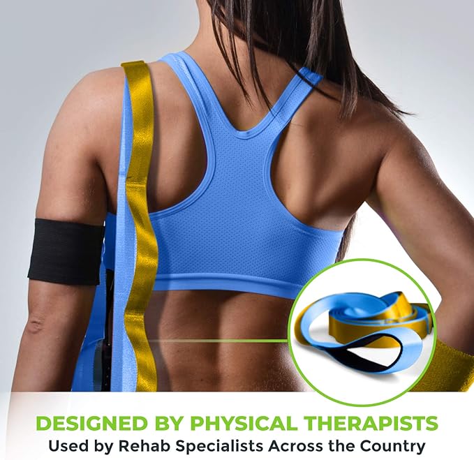 Gradient Fitness Stretching Strap for Physical Therapy, 12 Multi-Loop Stretch Strap 1.5" W x 8' L, Neoprene Handles, Physical Therapy Equipment, Yoga Straps for Stretching, Leg Stretcher.