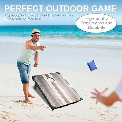 2’x3’ Cornhole Boards Set, Cornhole Outdoor Game Set - Corn Hole Toss Boards Set with 8 Cornhole Bags and 2 Cornhole Boards, Cornhole Sets for Adults Lawn Outside Backyard Games