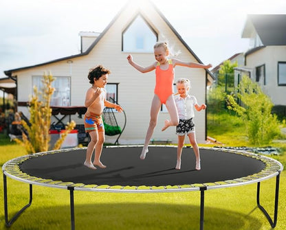VEVOR Replacement Trampoline Mat, Universal Jumping Round Trampoline, Reinforce UV-Resistant Mat with Spring Tool & Durable V-Rings