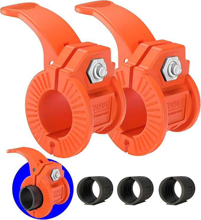 Barbell Clips 1 Inch Quick Release Weight Clamps 0.9-1.18inch Multi-Size Adjustable Olympic Clamps for Bars