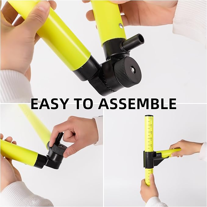 3 Pack Adjustable Height Hurdles Training Equipment, Agility Speed Jumping Training Equipment for Basketball Soccer Football Dogs, Indoor & Outdoor, Detachable Hurdles Track and Field(Green)