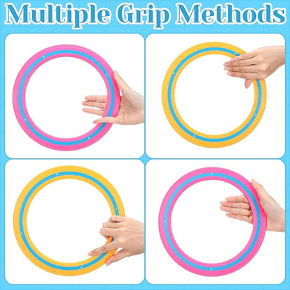 12 Pack Flying Ring 11 Inch Flying Disc Bulk for Backyard Beach Outdoor Soft Sport Discs for Beach Pool Backyard Camping Activities Sport Playing Toss Game Gift