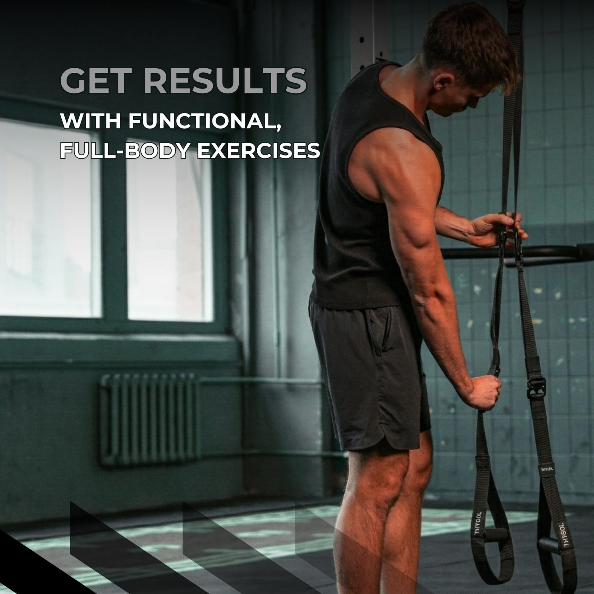 THYSOL Resistance Trainer Pro Xtreme Straps Army | Sling Trainer Set with Adjustable Door Anchor |
