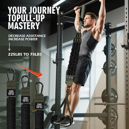 LEEKEY Resistance Bands, Exercise Bands with Handles,Pull Up Assist Bands - Bands for Working Out,Band for Men and Women Fitness Training, Physical Therapy,Home Workouts