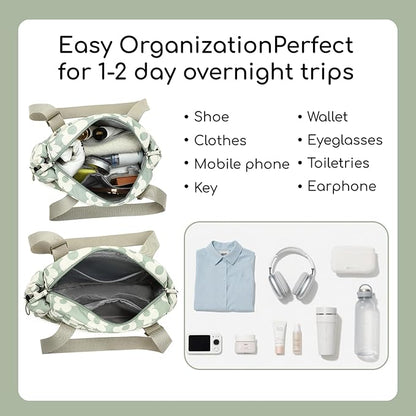 CAMTOP Mini Gym Bag for Women, Small Gym Tote Bag Puffy Quilted Sports Duffel Bag with Wet Compartment and Coin Purse Duffel Bags Dance Yoga Workout Bag